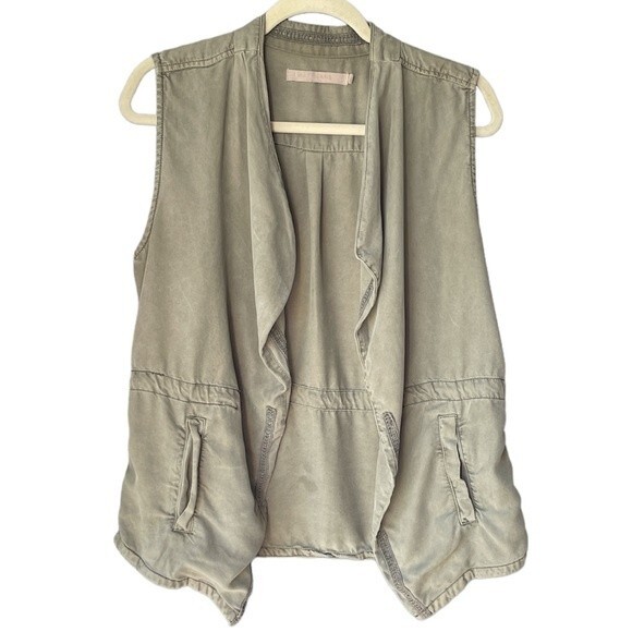 Max Jeans Green Pocket Vest Size M - Picture 1 of 5